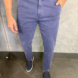 Calça Alf Sarja Comfort Skinny Ponto H Marinho