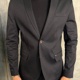 Blazer Slim Sarja Liso Docthos Preto