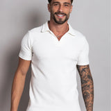 Camisa Polo Italiana Tricot Branca