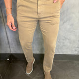 Calça Alf Sarja Comfort Skinny Ponto H Ocre