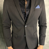 Blazer Slim Malha Lisa Docthos Preto