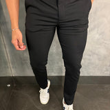 Calça Alf. Ajuste Botão Ponto H Preto