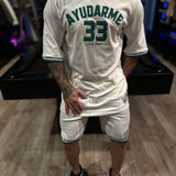 Conjunto Over Ayu 33 White/Green