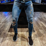 Calça Jeans Skull Destroyed