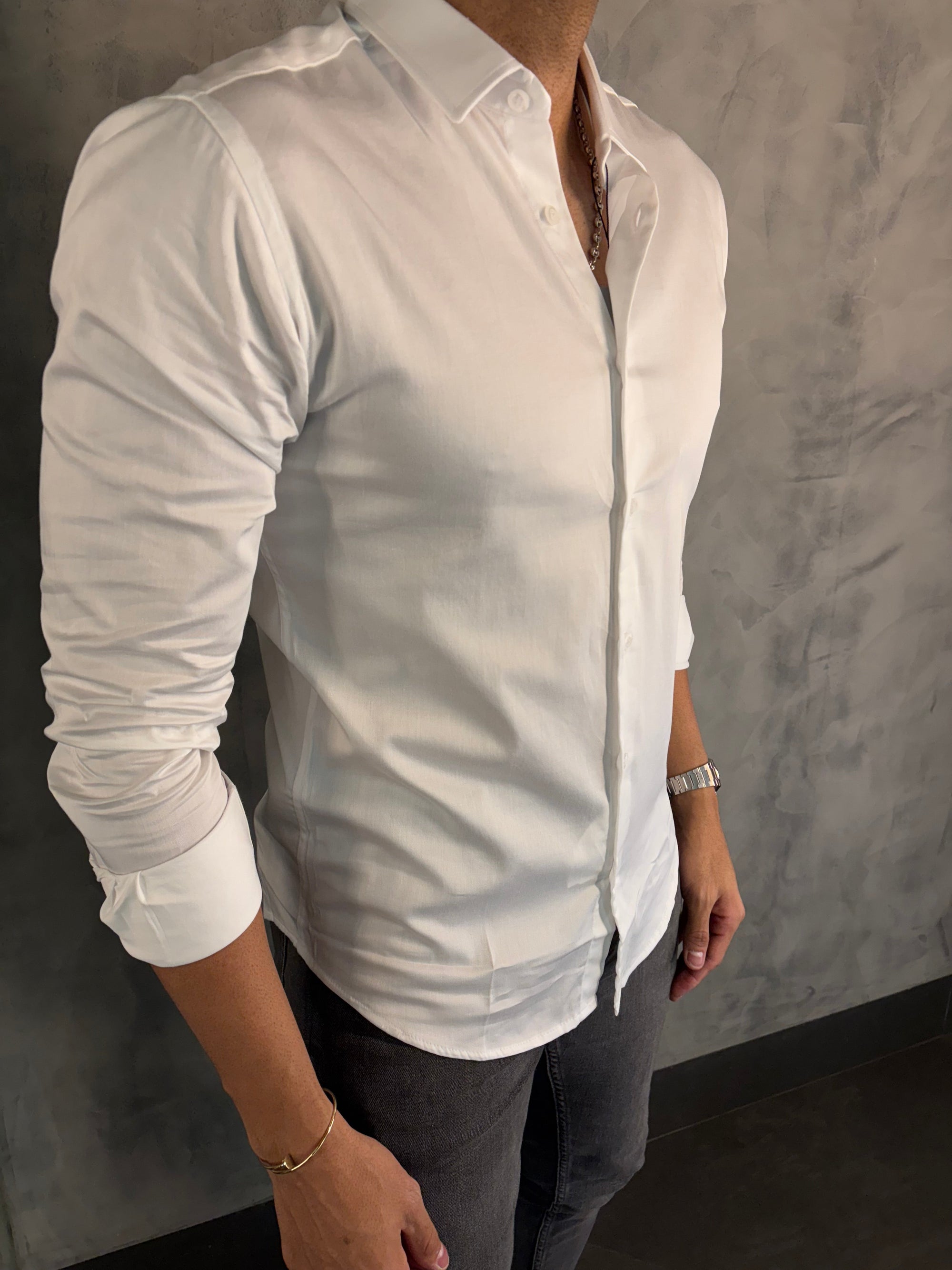 Camisa M/L Acetinada Ponto H