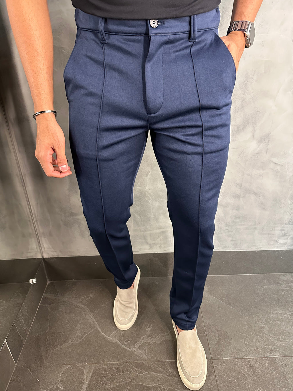 Calça Alfaiataria Tech Ponto H Marinho