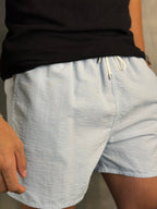 Short Praia Liso Premium Rsv Azul Seco