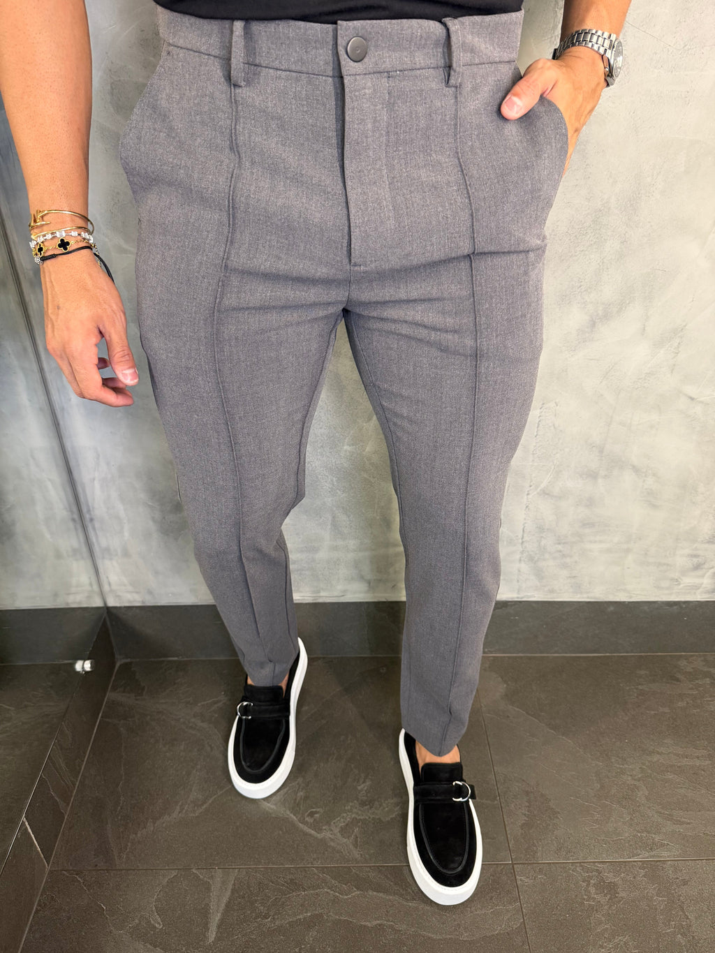 Calca Alf. Munique Ponto H Chumbo