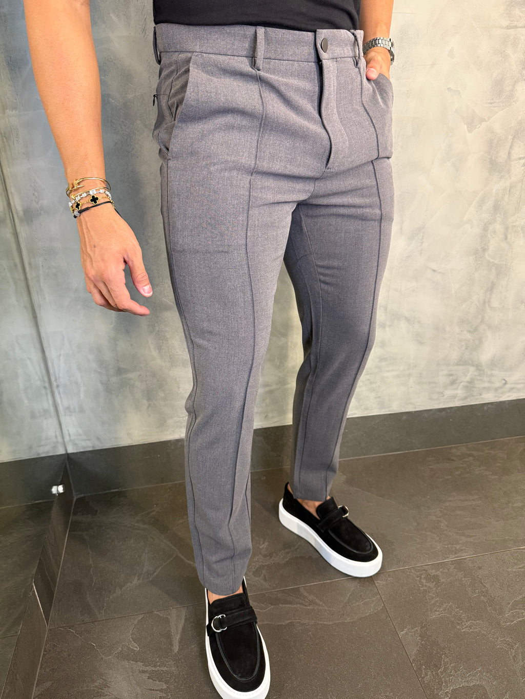 Calca Alf. Munique Ponto H Chumbo