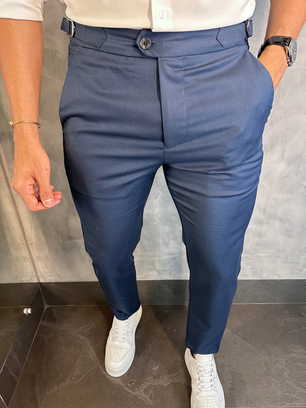 Calça Alf. Skinny Ajuste Fivela Ponto H