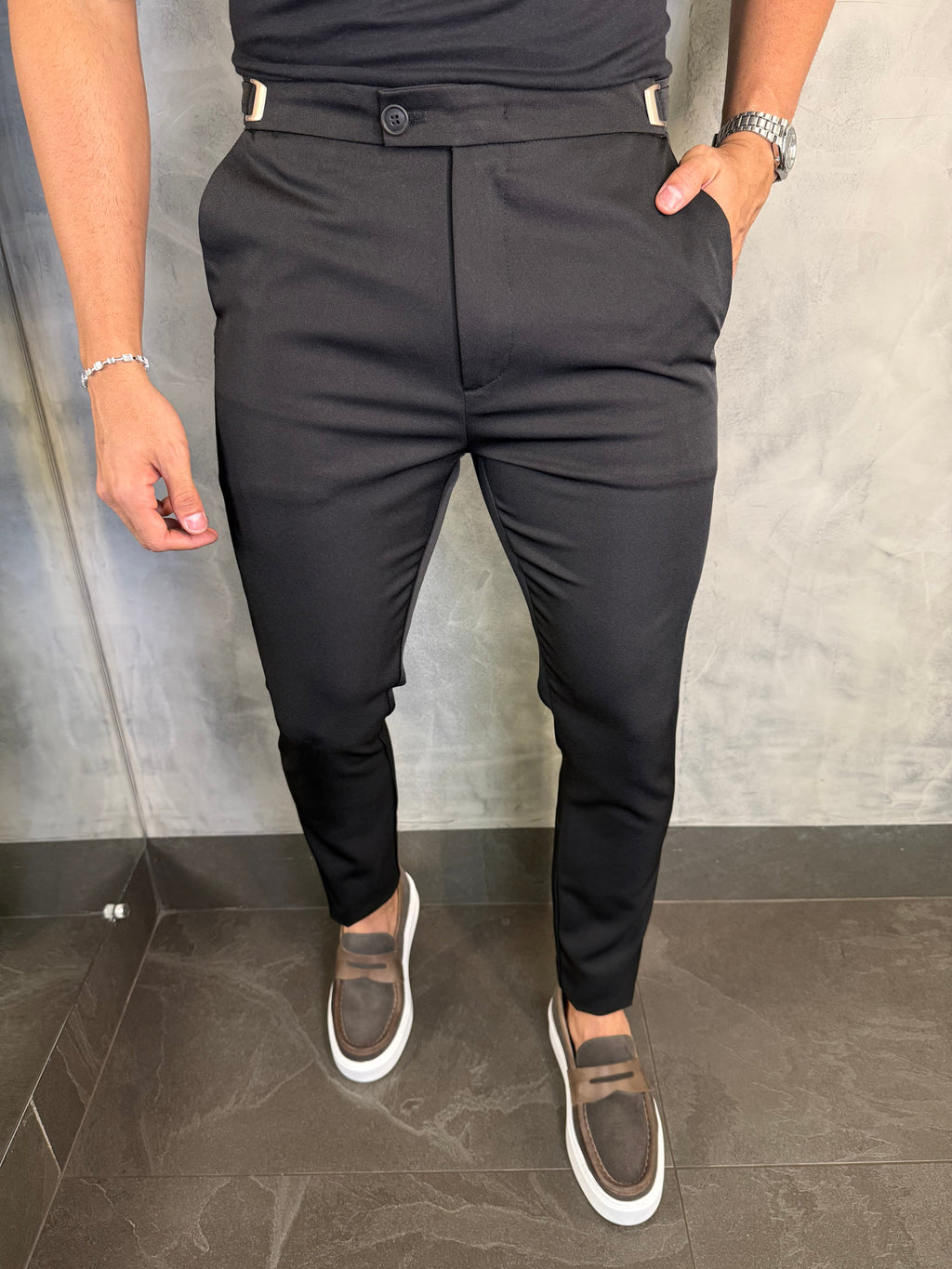 Calça Alf. Viena Ajuste Catraca Ponto H Preto