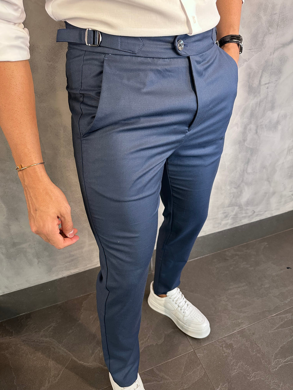 Calça Alf. Skinny Ajuste Fivela Ponto H