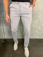 Calça Alf Atenas Ajuste Fivela Ponto H Cinza