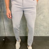 Calça Alf Atenas Ajuste Fivela Ponto H Cinza