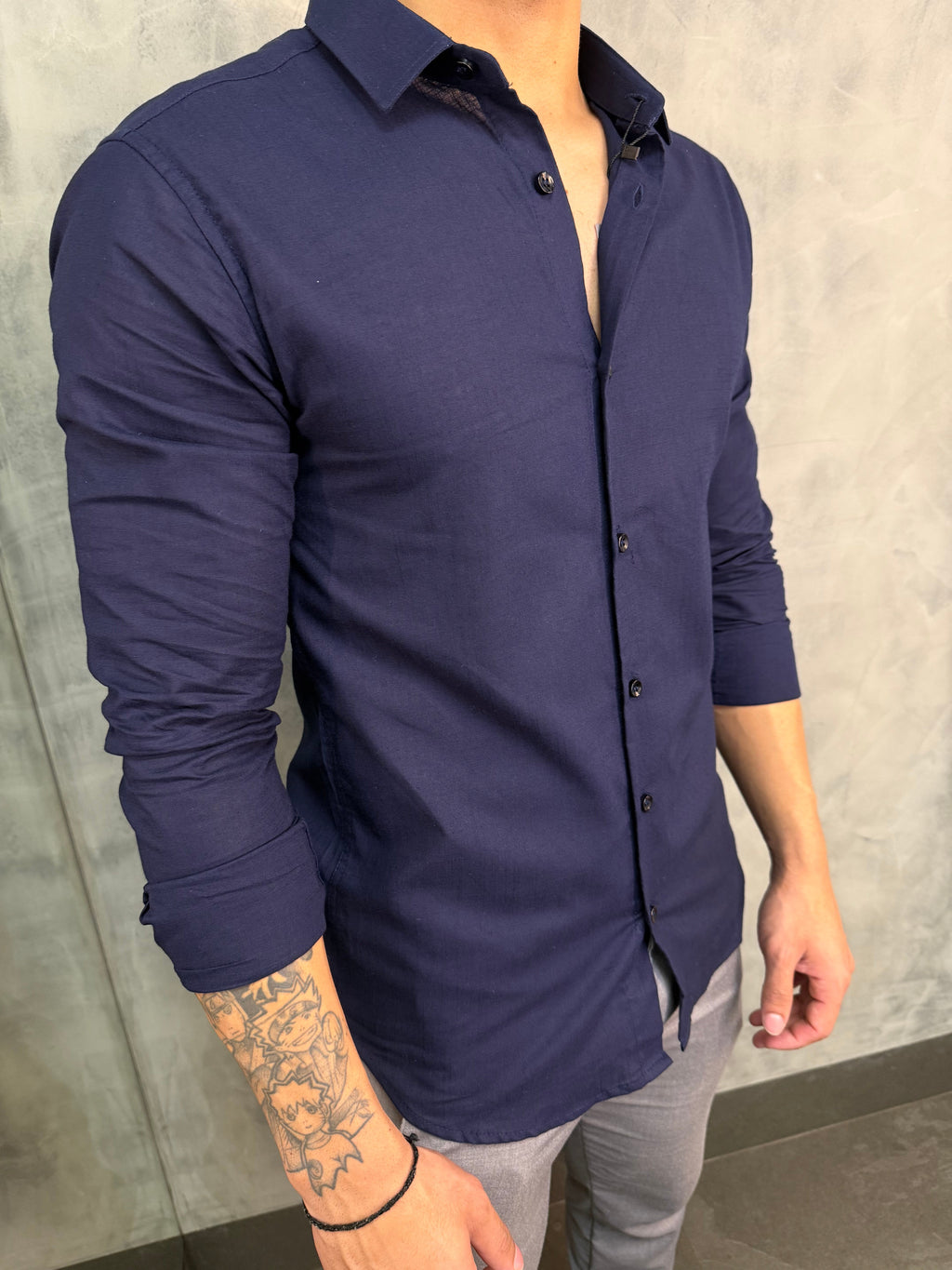 Camisa M/L Flame Ponto H Marinho