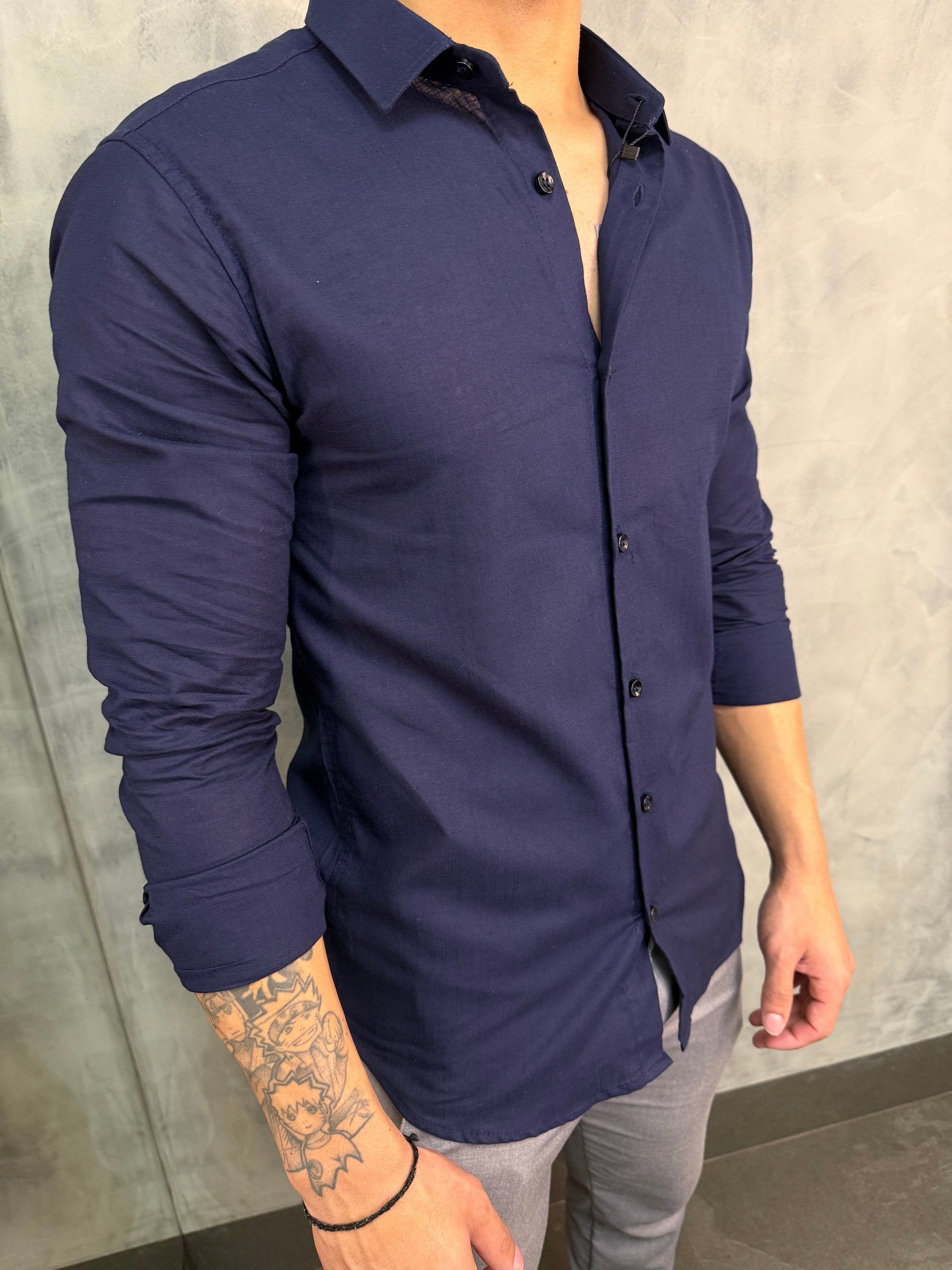 Camisa M/L Flame Ponto H Marinho