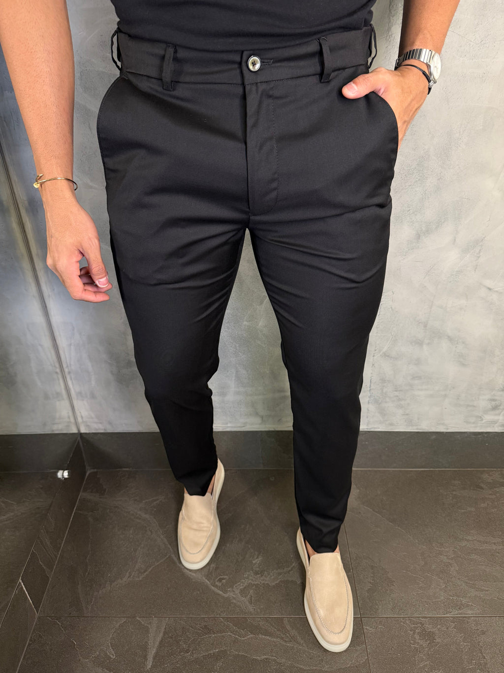 Calça Alf. Slim C/ Elástico Cós Ponto H