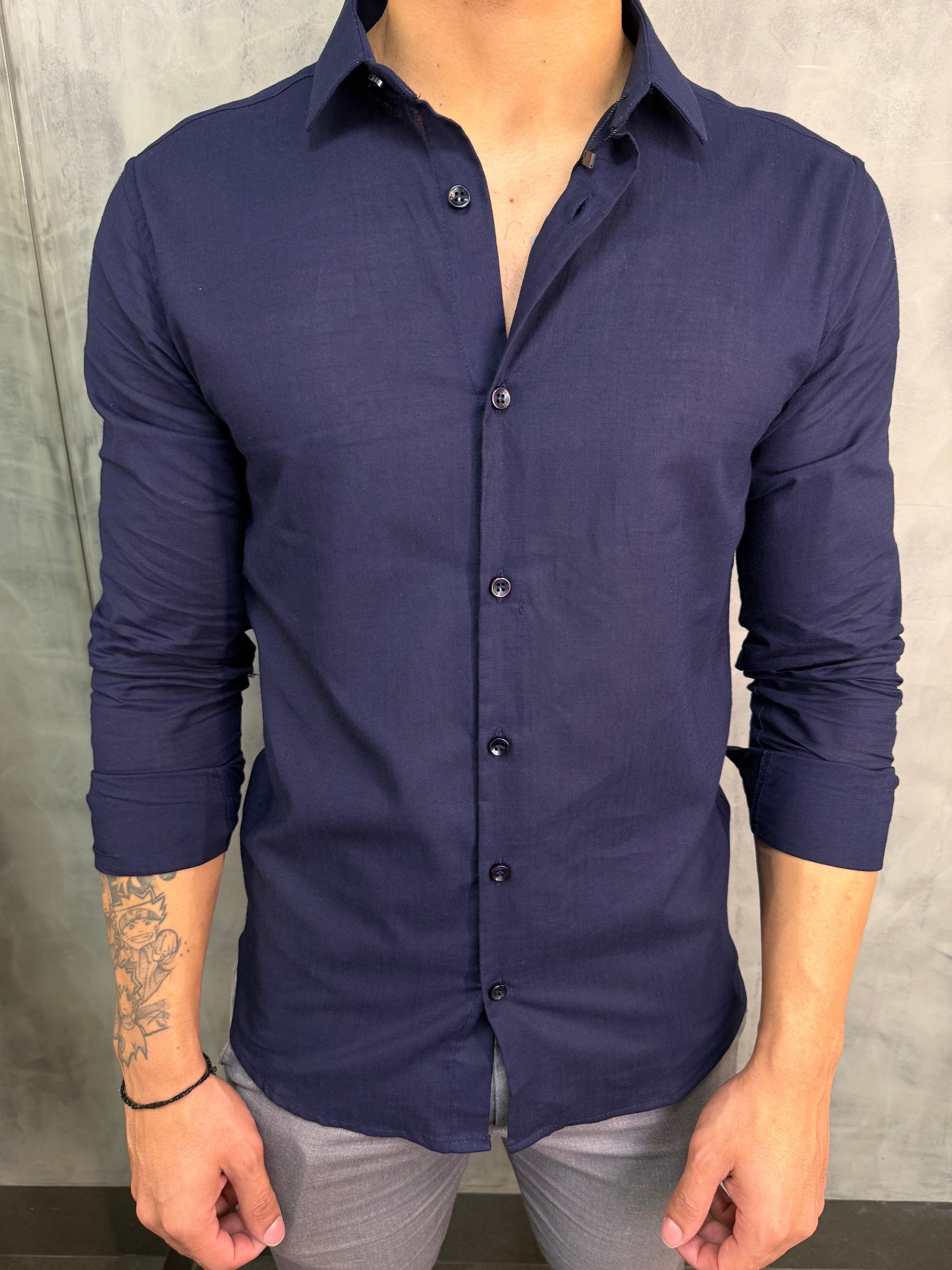 Camisa M/L Flame Ponto H Marinho