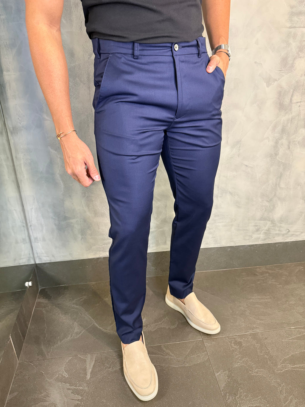 Calça Alf. Slim C/ Elástico Cós Ponto H