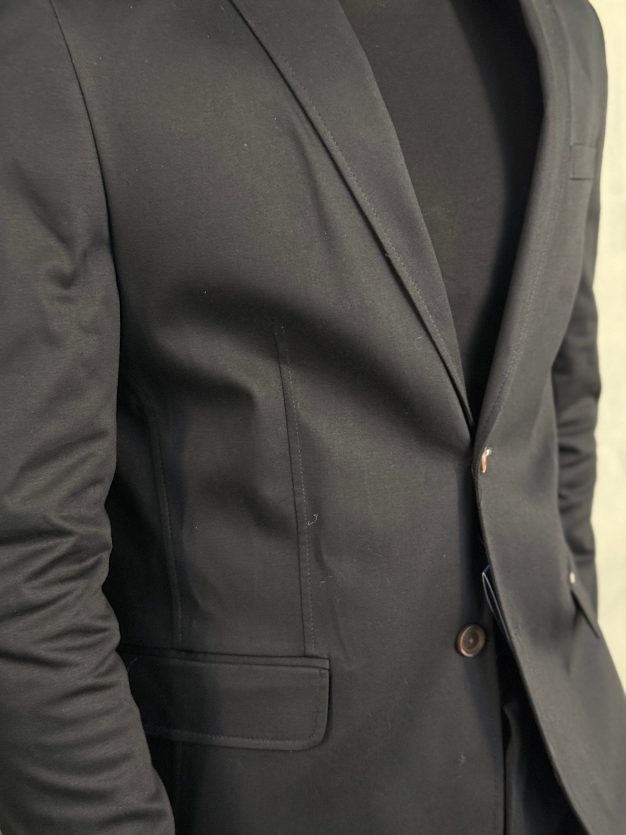 Blazer Slim Sarja Liso Docthos Preto