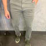 Calça Alf Sarja Comfort Skinny Ponto H Verde Floresta