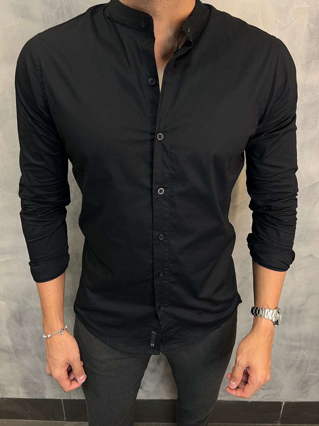 Camisa M/L Gola Padre Calling Preta