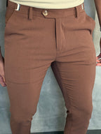 Calça Alf Atenas Ajuste Fivela Ponto H Café