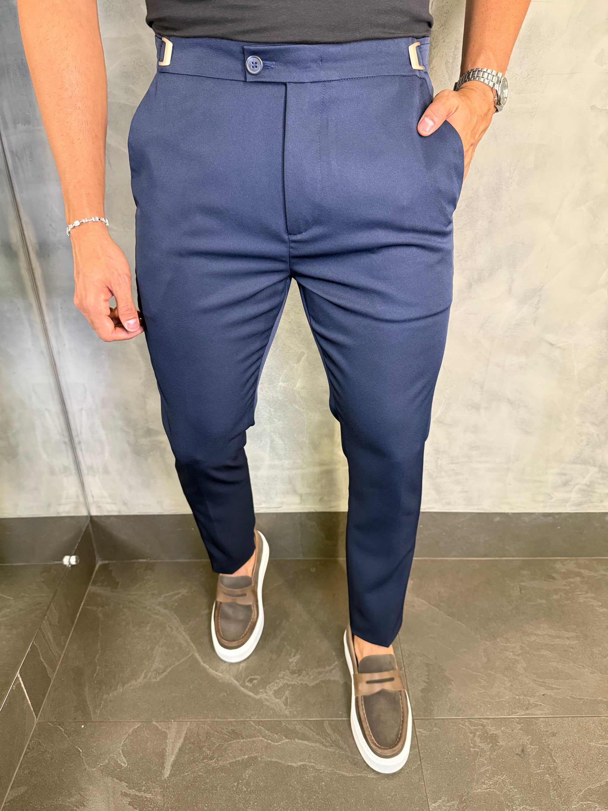 Calça Alf. Viena Ajuste Catraca Ponto H Marinho