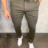 Calça Alf. Malha Slim C/ Cadarço Ponto H Verde Musgo