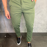 Calça Alf. Mônaco Ajuste Catraca Ponto H Verde Musgo