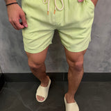Short Linho Tradicional Kingejoe Verde Pistache
