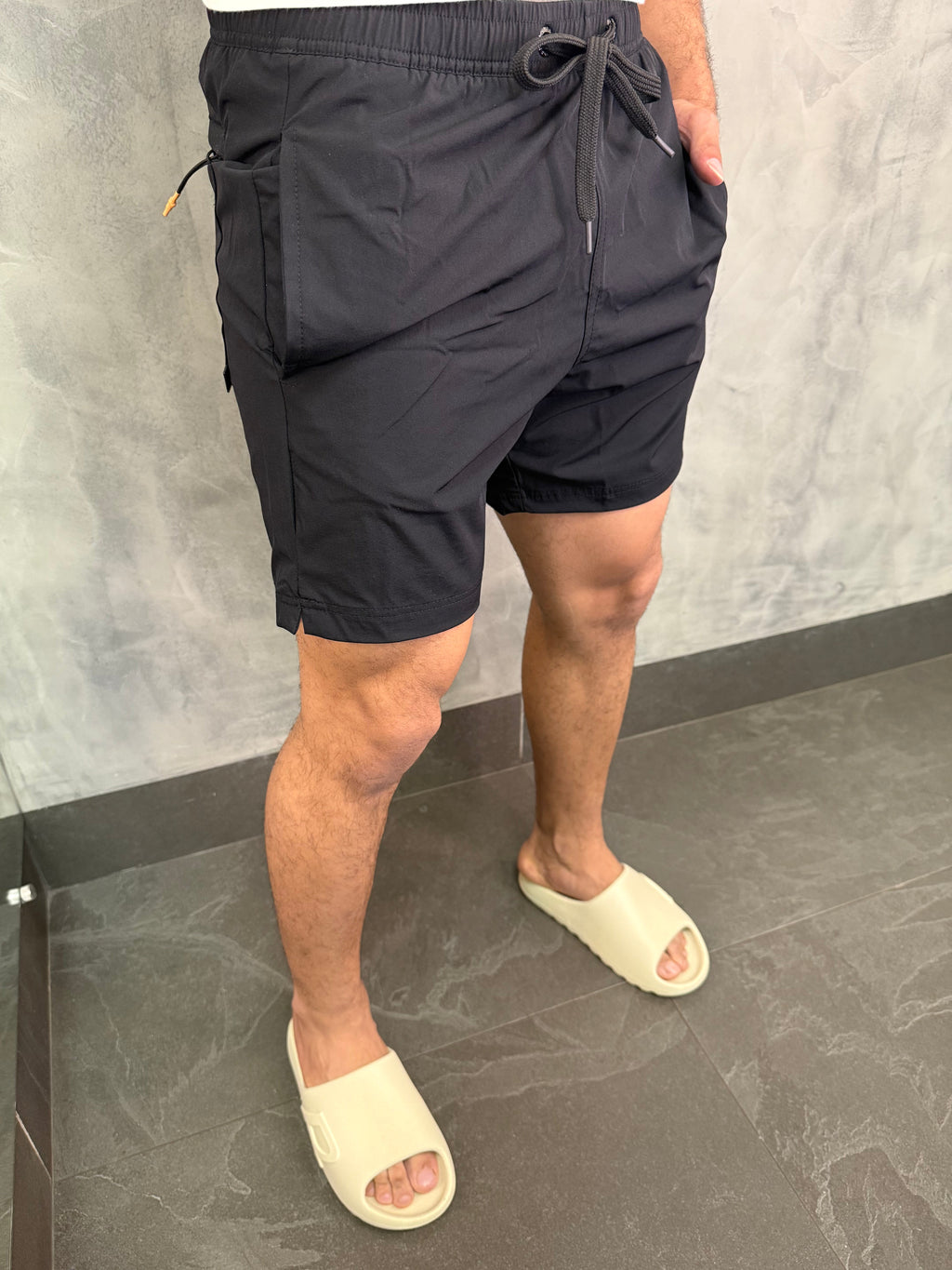 Short Poliamida Elastano Kingejoe Preto