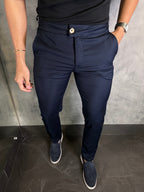 Calça Alf. Veneza Ponto H Azul Petróleo