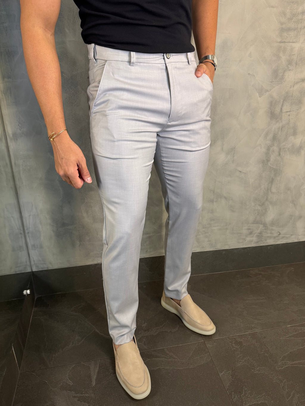 Calça Alf. Slim C/ Elástico Cós Ponto H