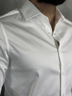 Camisa M/L Cetim Elastano Ponto H Branco