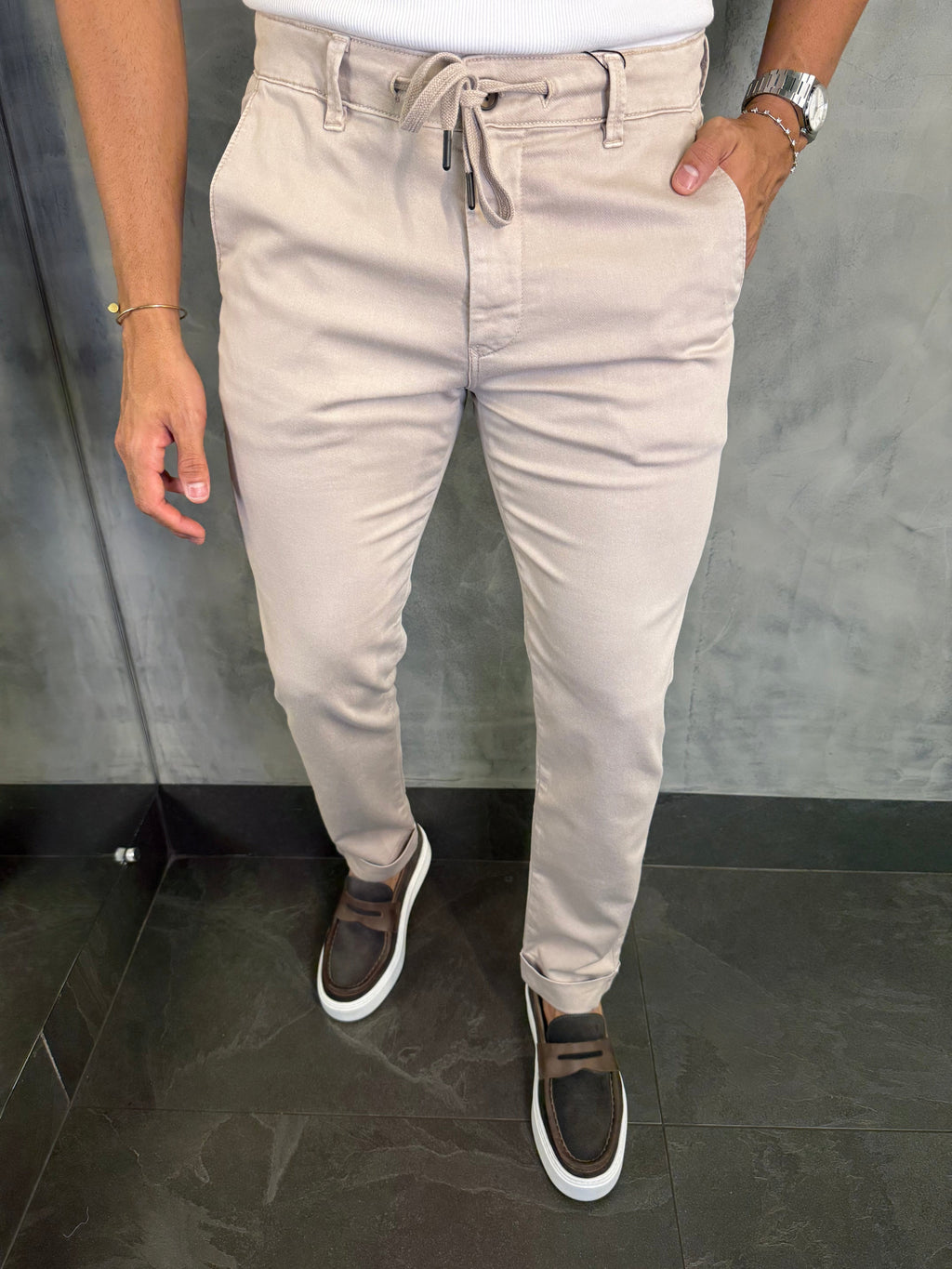 Calça Sarja Moletom Skinny Ponto H