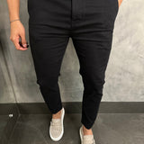 Calça Alf. Sarja Cropped Kingejoe Preto