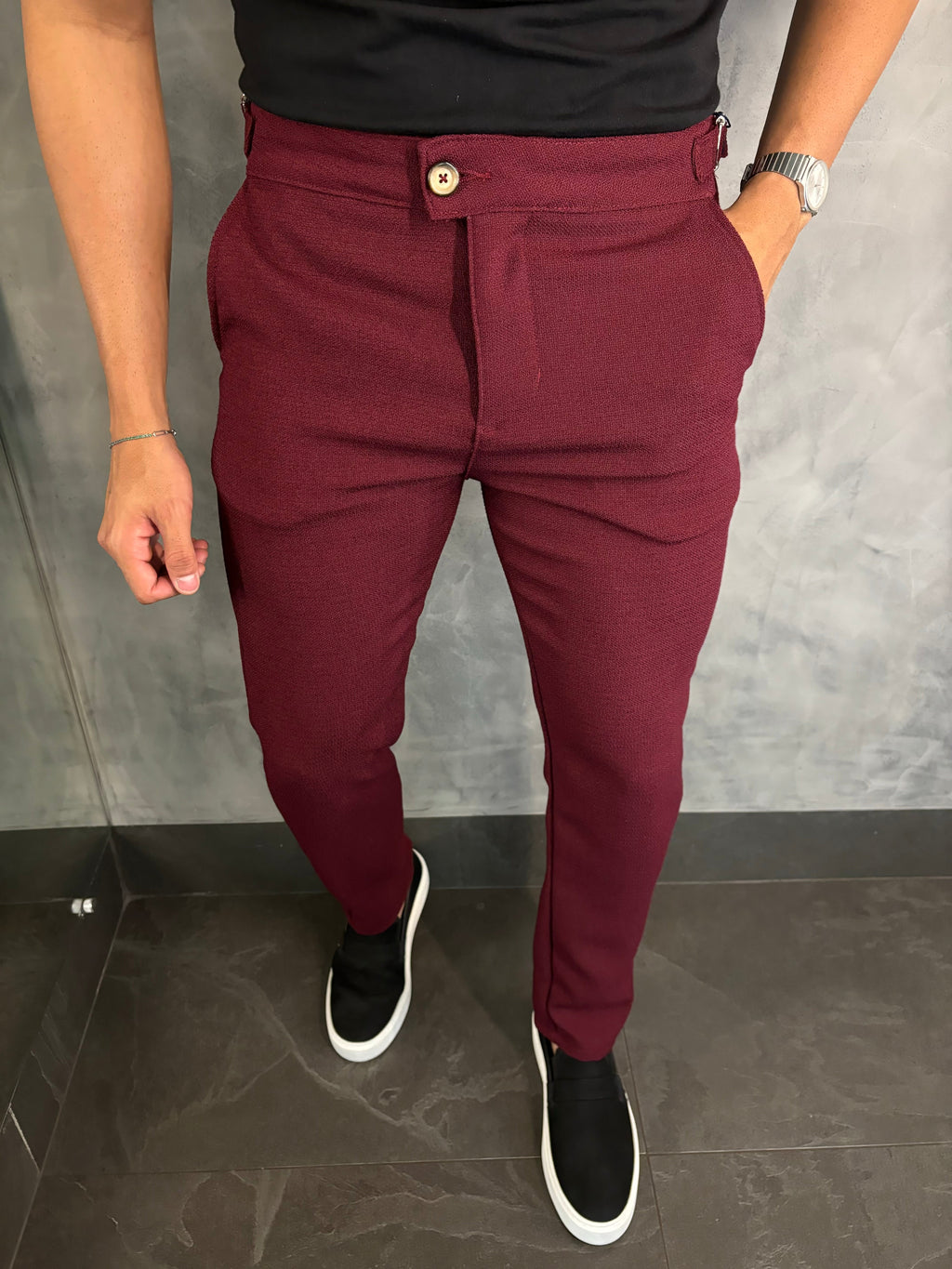 Calça Alf. Com Regulador Linhão Ponto H Marsala