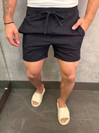 Short Poliamida Elastano Kingejoe Preto