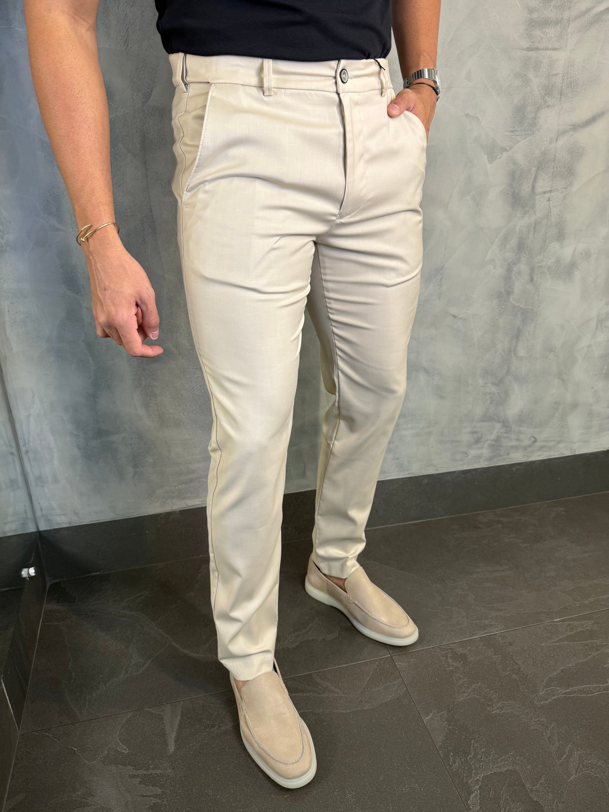 Calça Alf. Slim C/ Elástico Cós Ponto H