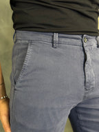 Calça Alf Sarja Comfort Skinny Ponto H Marinho