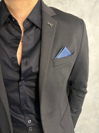 Blazer Slim Malha Lisa Docthos Preto