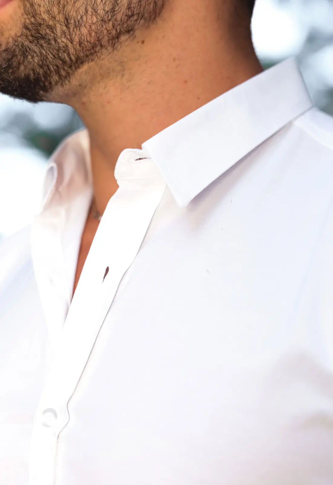 Camisa Masculina Manga Curta Slim Branca