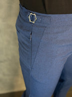 Calça Alf. Bolso Ziper Ponto H Marinho