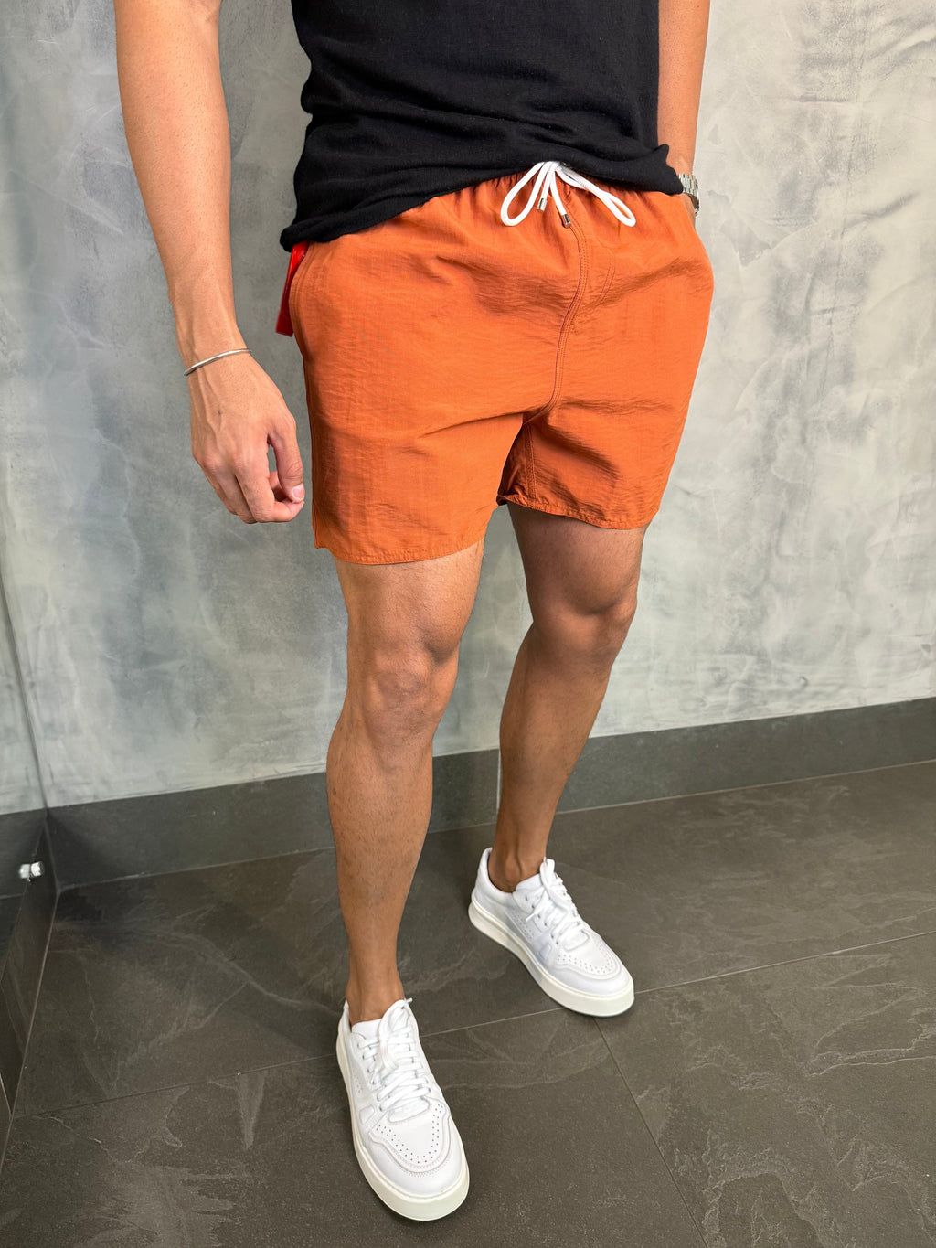 Short Praia Liso Premium Rsv Ferrugem