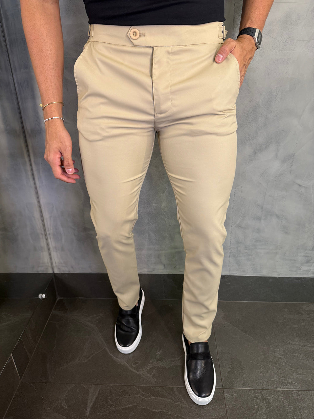 Calça Alf. Regulagem Buzios Ponto H Bege