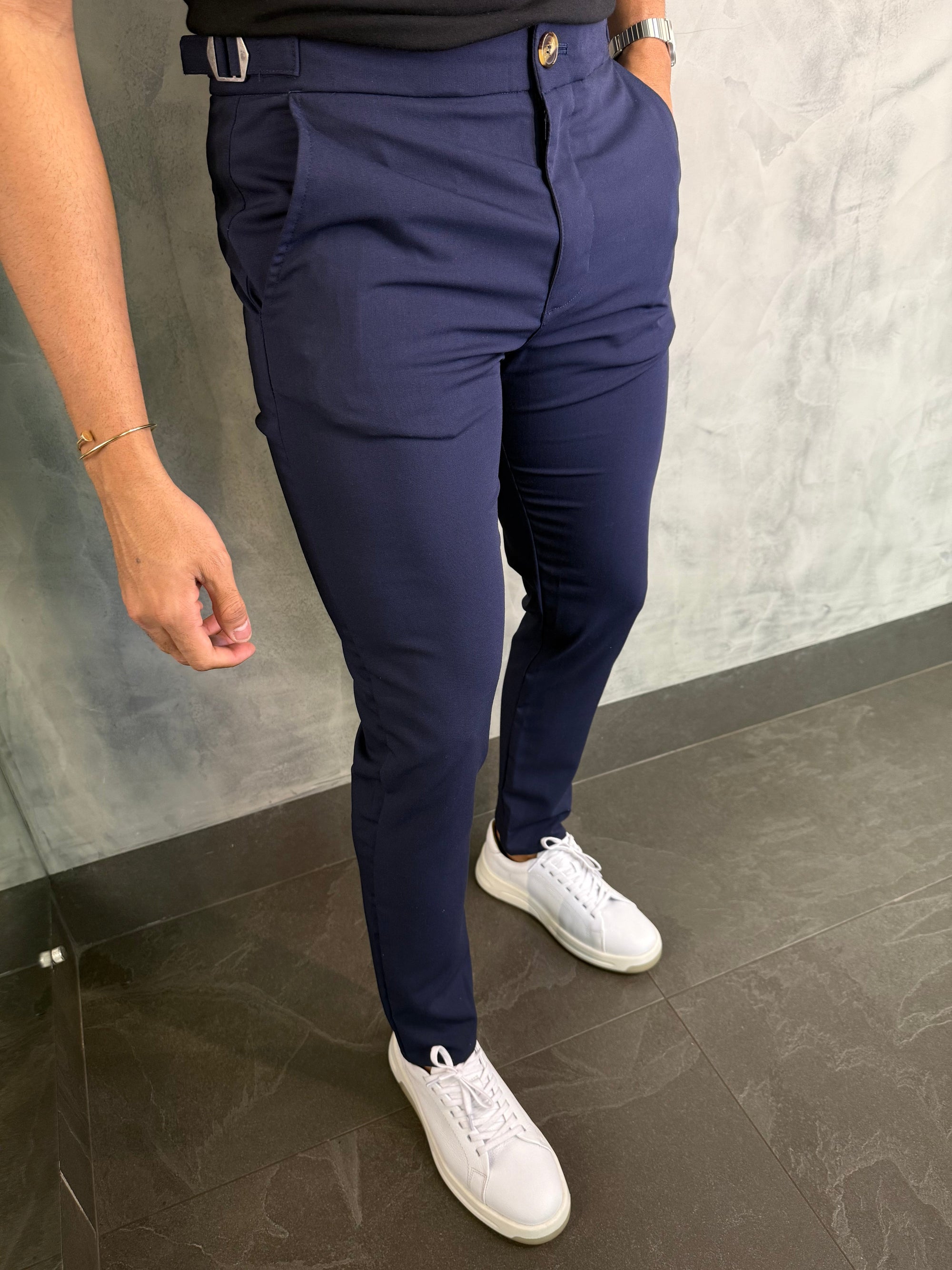 Calça Alf. Regulador Paris Ponto H Marinho