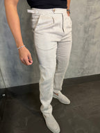 Calça Alf. Gurkha Puro Linho Ponto H Natural