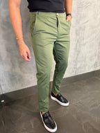 Calça Alf. Mônaco Ajuste Catraca Ponto H Verde Musgo