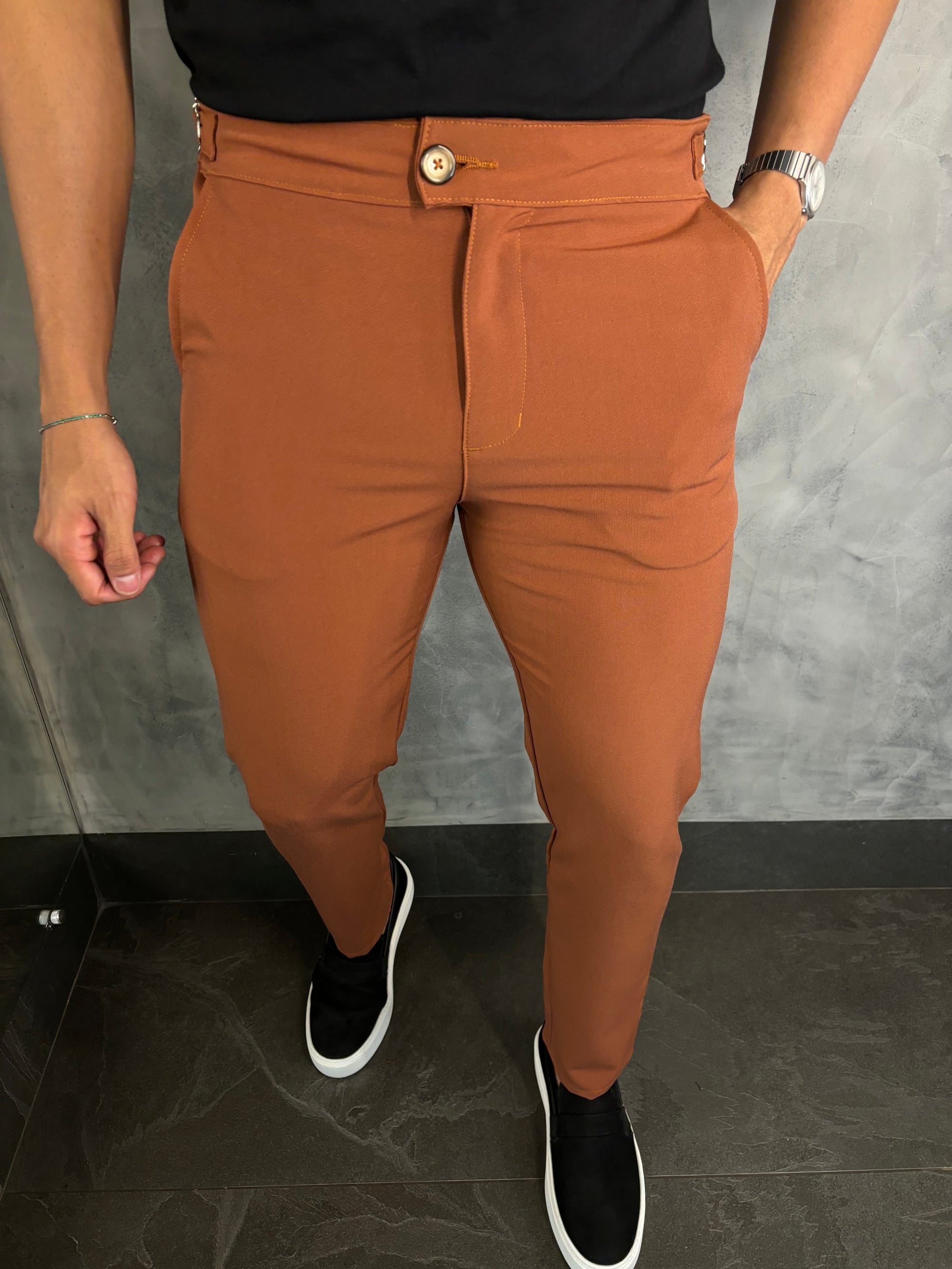 Calça Alf. Roma Ponto H Terracota